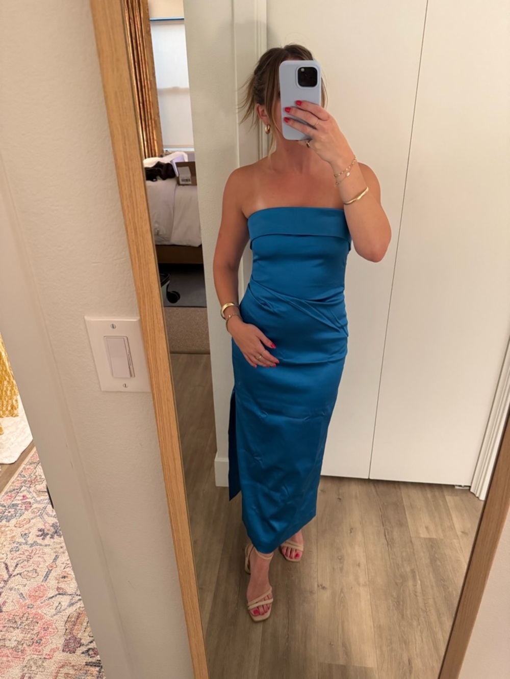 Aritzia Ten Exclusive Satin Dress - Strapless